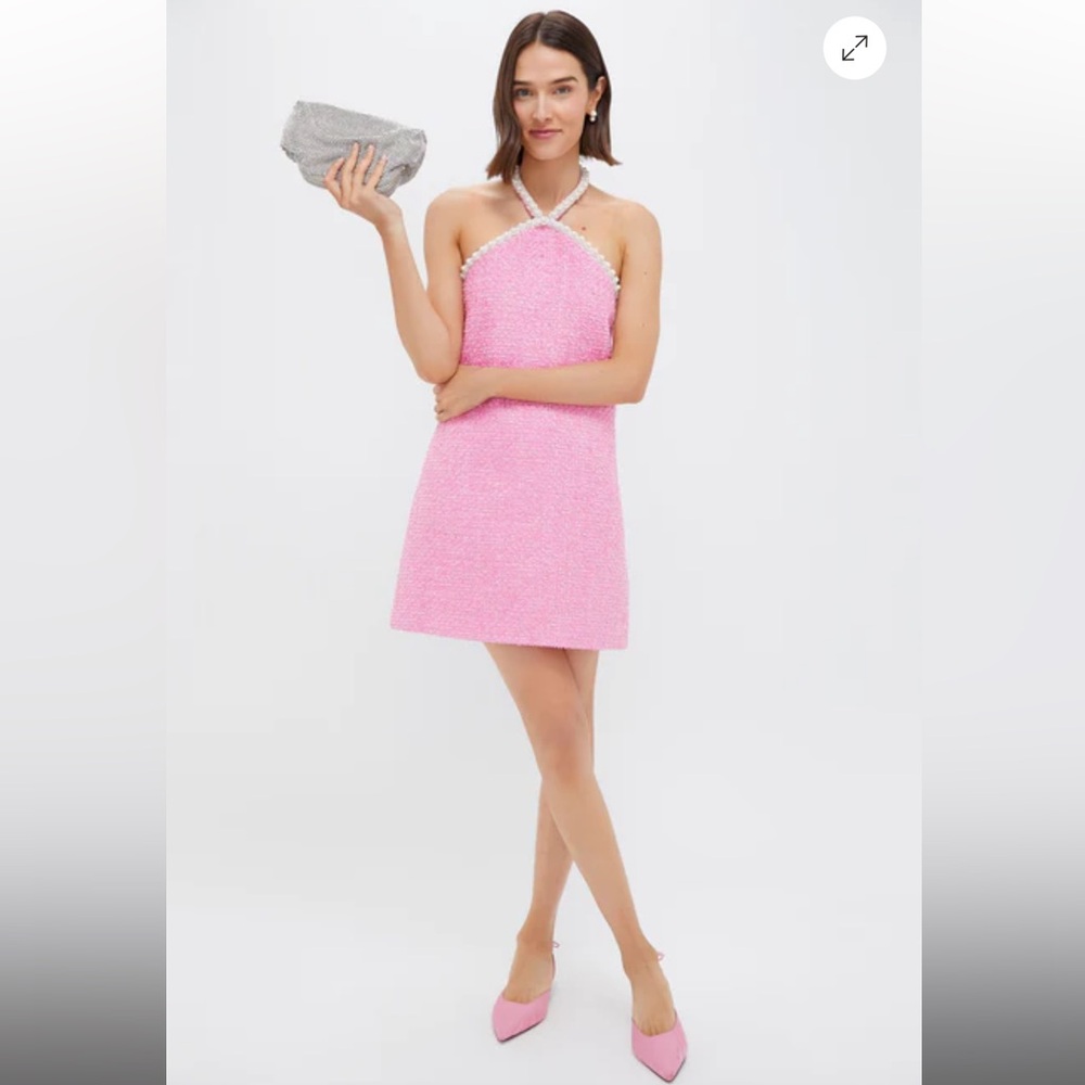 Tuckernuck Hyacinth House Pink Tweed & Pearl Petra Mini Dress